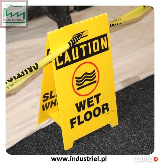 Potykacz tablica dwujęzyczna UWAGA ŚLISKA PODŁOGA