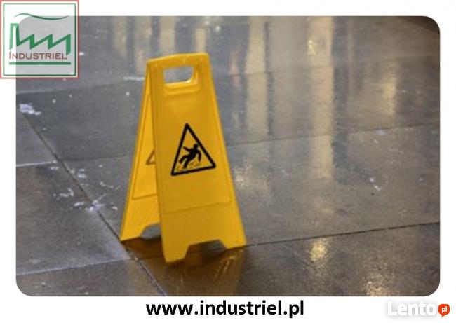 Potykacz tablica dwujęzyczna UWAGA ŚLISKA PODŁOGA