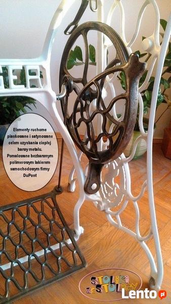 Stół stolik Singer z półką pod Blatem z Corianu