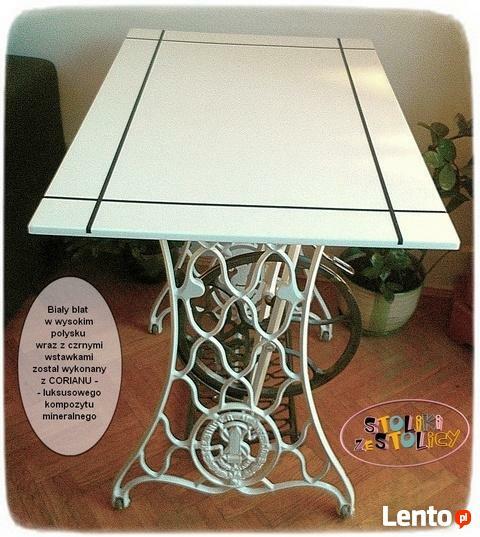 Stół Stolik SINGER blat z CORIANU Stoliki