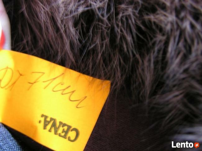 Naturalny brąz lsniacy jenot piekny obszycia do katura 2szt