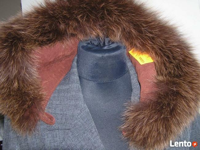 Naturalny brąz lsniacy jenot piekny obszycia do katura 2szt