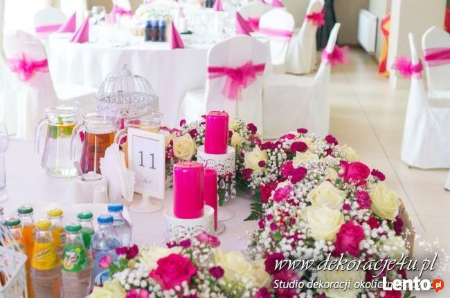 Dekoracje sal weselnych, kościołów, aut