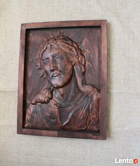 PŁASKORZEŹBA CHRYSTUS W KORONIE CIERNIOWEJ, JEZUS