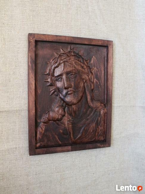 PŁASKORZEŹBA CHRYSTUS W KORONIE CIERNIOWEJ, JEZUS