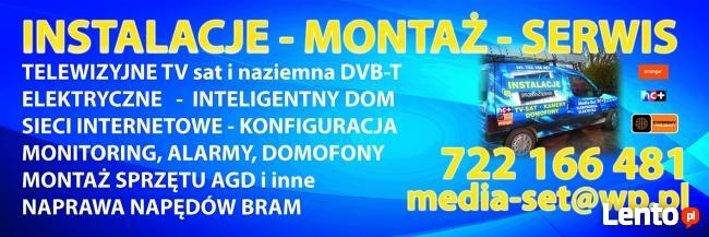 Montaż anteny satelitarne naziemne Serwis RTV-SAT Media-Set