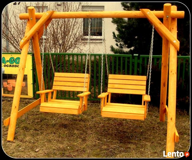 Meble ogrodowe do lokalu baru huśtawka stół ławka dębowe