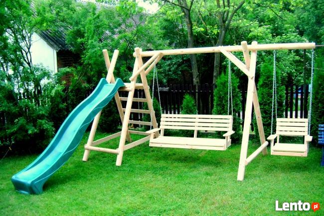 Meble ogrodowe drewniane huśtawka stół ławka wysyłka