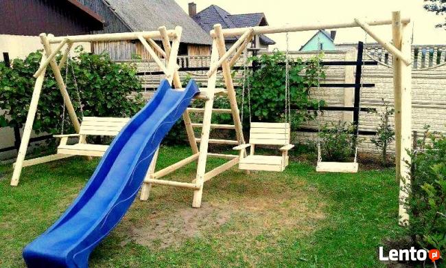 Meble ogrodowe drewniane huśtawka stół ławka wysyłka