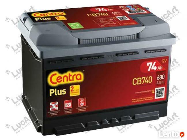 Akumulator Centra Plus 74AH 680A CB740 GWAR. 2LATA Katowice