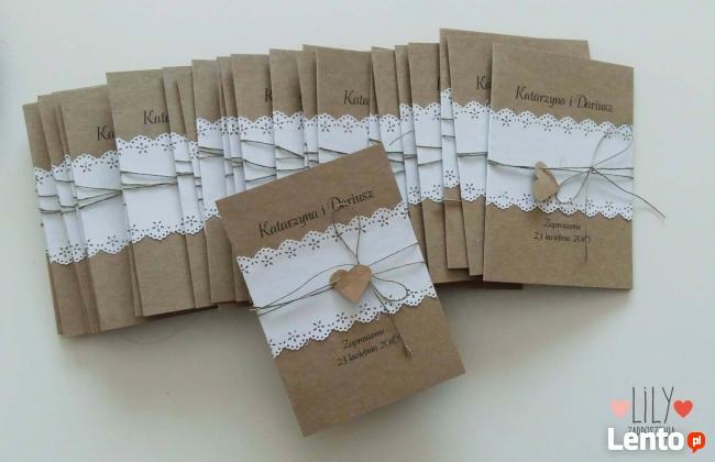 Oryginalne Zaproszenia na Ślub i wszystkie dodatki Ślubne
