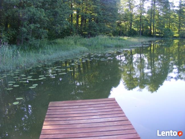 Domek drewnia na jeziorem