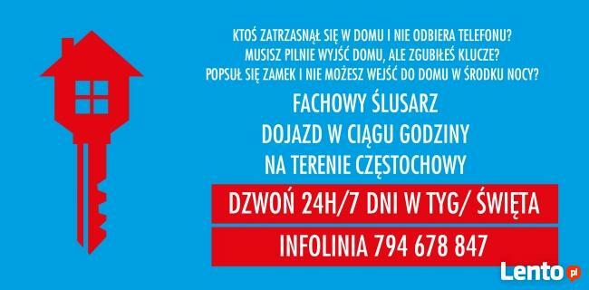 Pogotowie Zamkowe Częstochowa 24h Awaryjne otwieranie drzwi