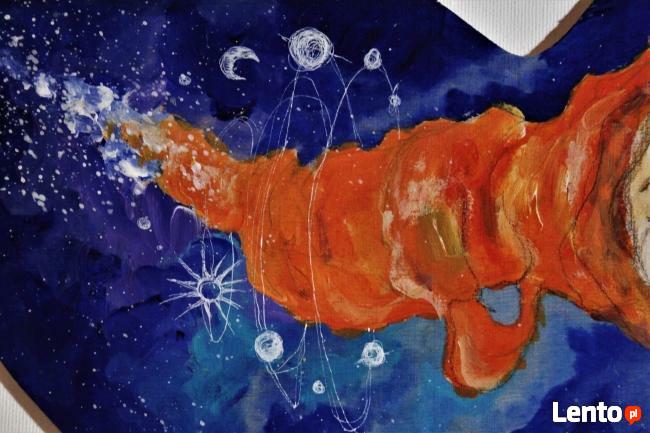 Obraz malowany na drewnie "WIELOŚWIATY" artystki A. Laube