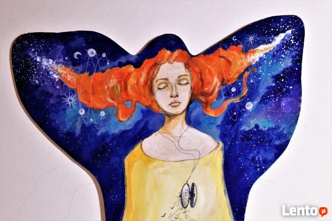 Obraz malowany na drewnie "WIELOŚWIATY" artystki A. Laube