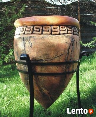 Mrozoodporna donica ceramiczna + stojak 80 cm.