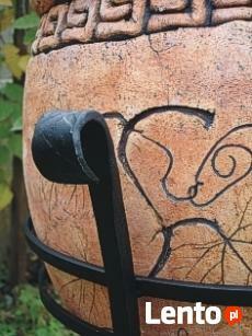 Mrozoodporna donica ceramiczna + stojak 80 cm.