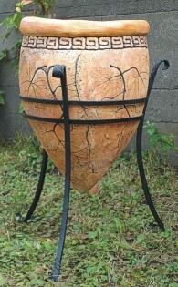 Mrozoodporna donica ceramiczna + stojak 80 cm.