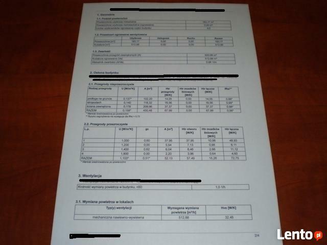 PROJEKTOWANA CHARAKTERYSTYKA ENERGETYCZNA + ANALIZA OZE
