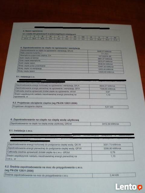 PROJEKTOWANA CHARAKTERYSTYKA ENERGETYCZNA + ANALIZA OZE