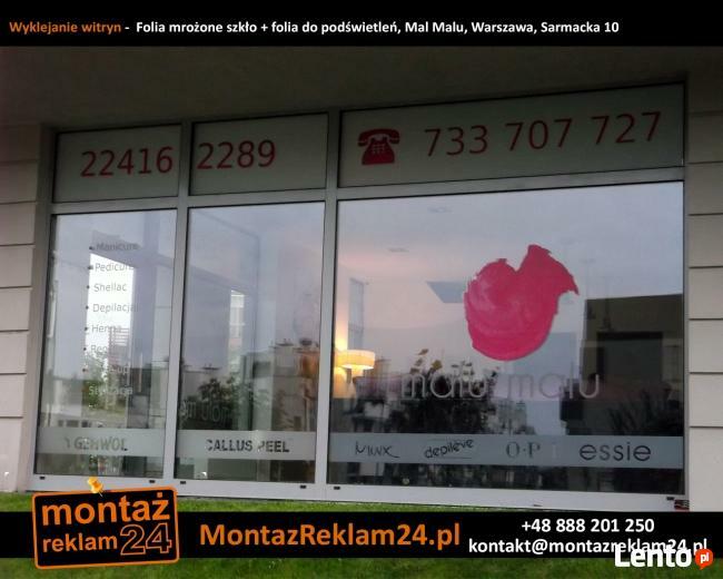 Oklejanie okien folią matową, mleczną, szkło mrożone - Warsz