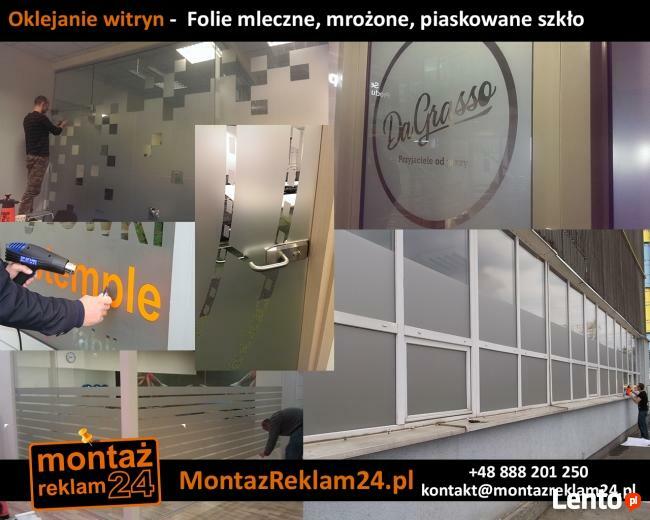 Oklejanie okien folią matową, mleczną, szkło mrożone - Warsz