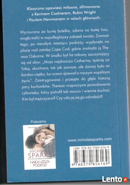 Sprzedam książkę List w butelce Nicholas Sparks