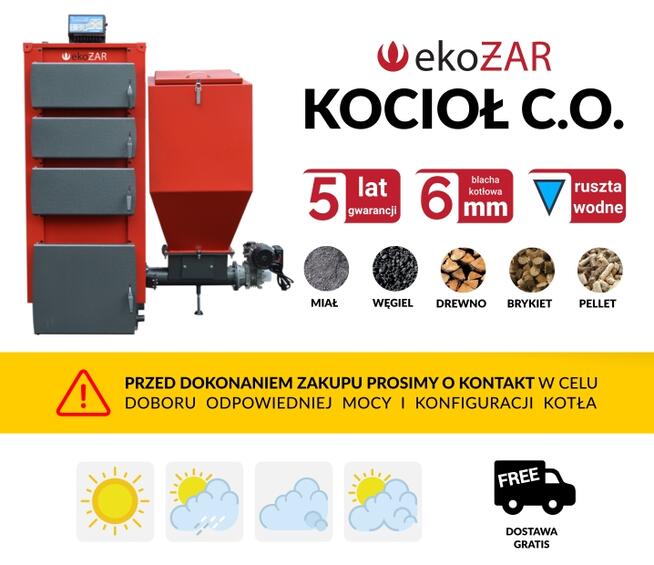19 KW Kocioł z podajnikiem na ekogroszek miał Pellet Piec