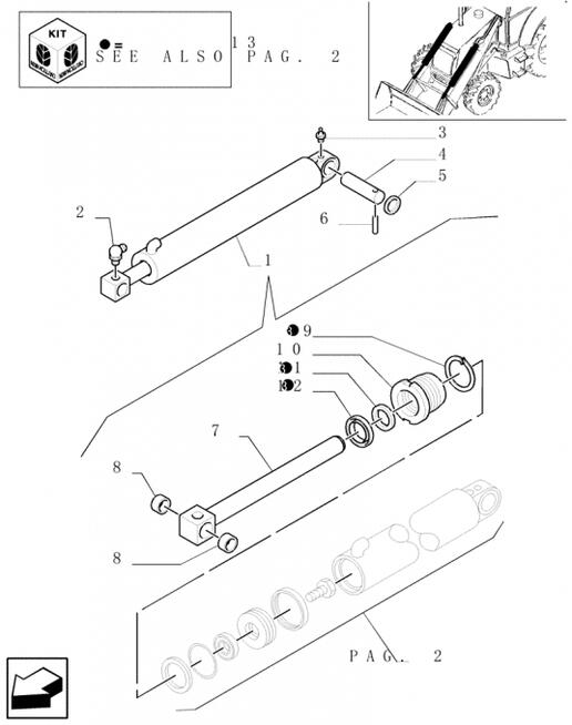 Uszczelnienie 40x55.1x9 cylindra CNH 83912409 New Holland