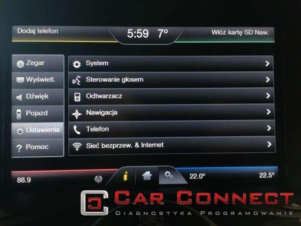 FORD Sync 2 z USA język polski przestrojenie radia nawigacji