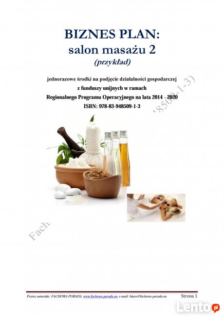 BIZNESPLAN salon masażu 2 (przykład)