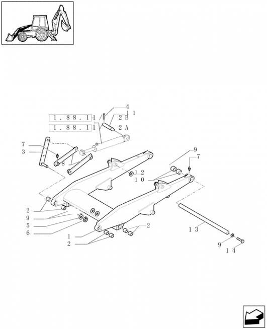 Pierścień sworznia ramienia wysięgnika CNH 85802992