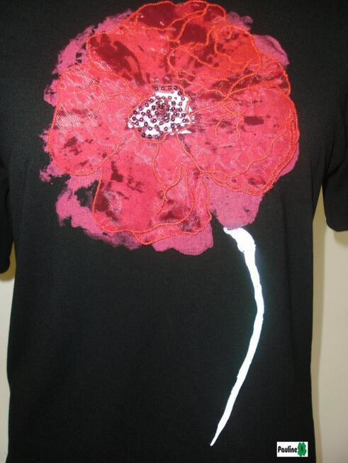 haft komputerowy łączymy z sitodrukiem, haft tasiemką,nadruk