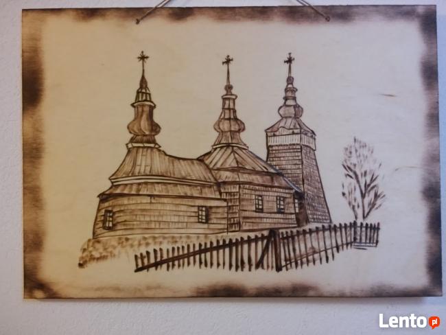 Cerkiew Sądecka -Dekoracja Regionalna Obraz wypalany