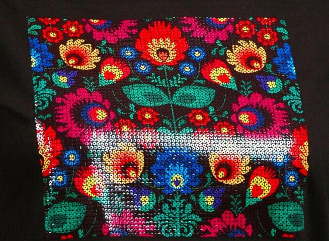 haft komputerowy łączymy z sitodrukiem, haft tasiemką,nadruk