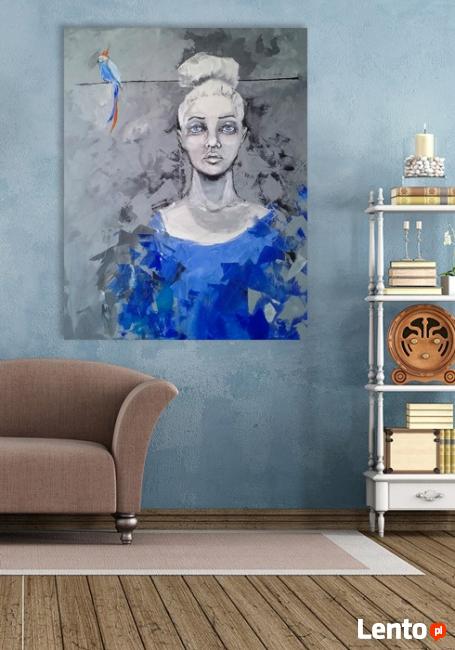 Akryl na płótnie "PTAK" obraz 100x80cm artystki A.Laube