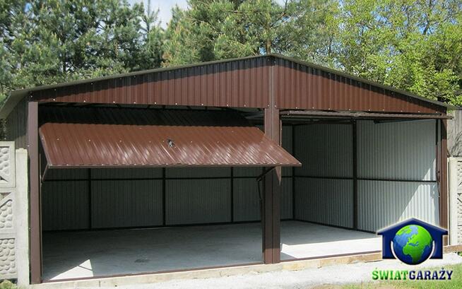Garaże Blaszane 6x5 Blaszaki Brąz transport i montaż gratis