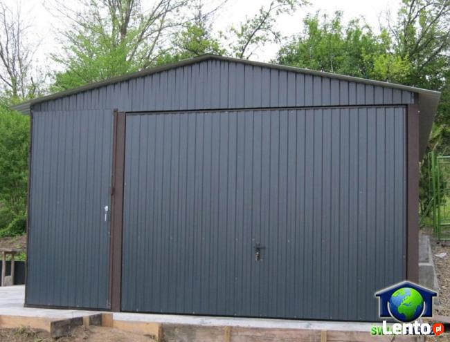 Garaże blaszane 4x6 Blaszak brąz dwuspad montaż dowóz gratis