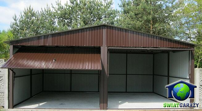Garaże Blaszane 6x5 Blaszaki Brąz transport i montaż gratis