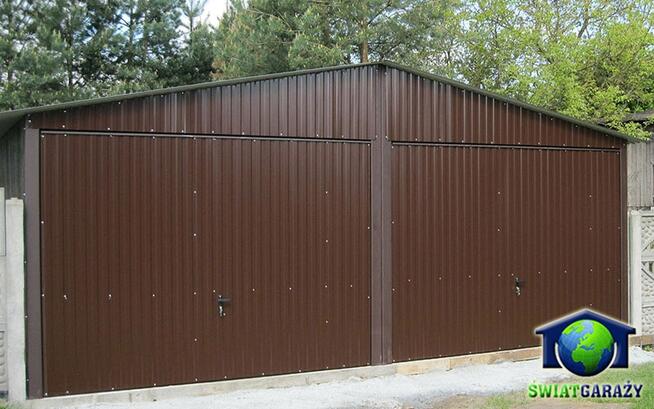 Garaże Blaszane 6x5 Blaszaki Brąz transport i montaż gratis