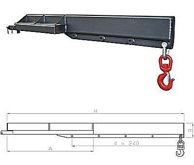 Wysięgnik z hakiem na widły wózka widłowego udźwig 1500kg