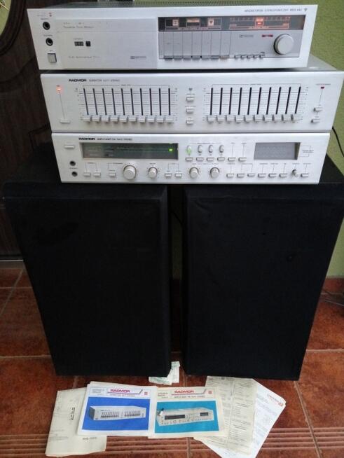 Radmor-korektor 5471,amplituner 5412.Diora-szuflada+ kolumny