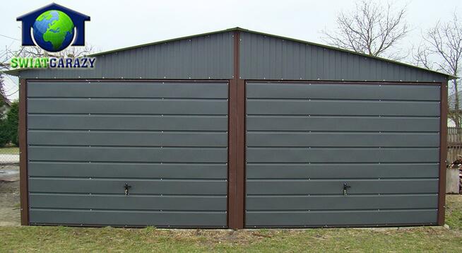 Garaże Blaszane 6x5 Blaszaki Garaż Grafit montaż Gratis