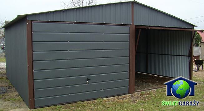 Garaże Blaszane 6x5 Blaszaki Garaż Grafit montaż Gratis