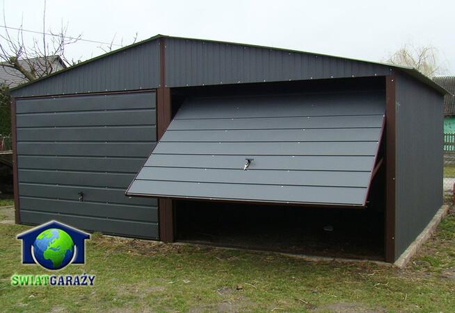 Garaże Blaszane 6x5 Blaszaki Garaż Grafit montaż Gratis