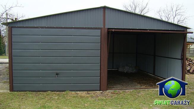 Garaże Blaszane 6x5 Blaszaki Garaż Grafit montaż Gratis