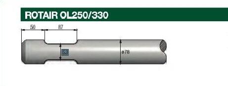 Grot łopatka do młota hydraulicznego Rotair OL250 OLS330