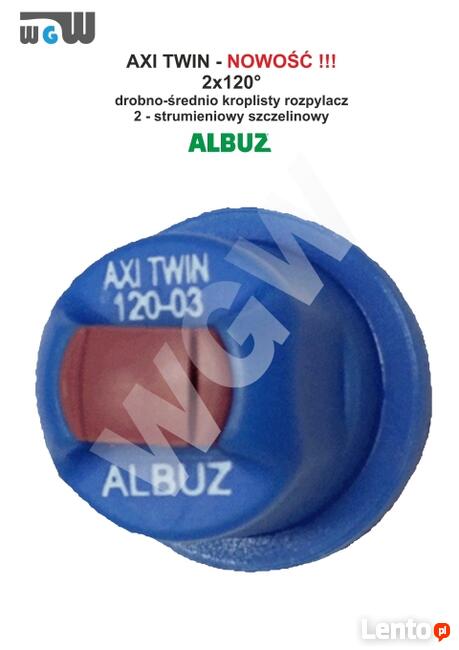 Albuz Axi Twin 2x120, 2-strumieniowy szczelinowy, drobn-śred
