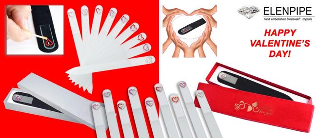 Zestaw kosmetyczny lusterko pilnik Walentynki prezent Serce