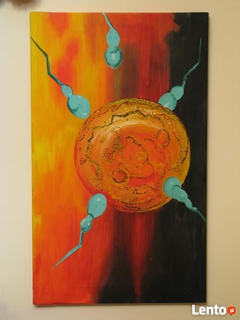 Obraz ręcznie malowany na płótnie 65x107Kosmiczna abstrakcja